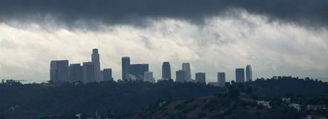 Snhová boue nad Los Angeles